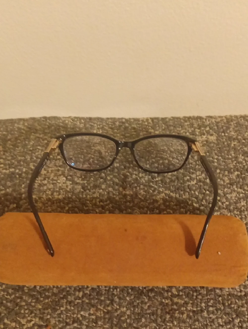 Kate Spade Hazen Black Cat-Eye Eyeglasses with Gold Temples Frames